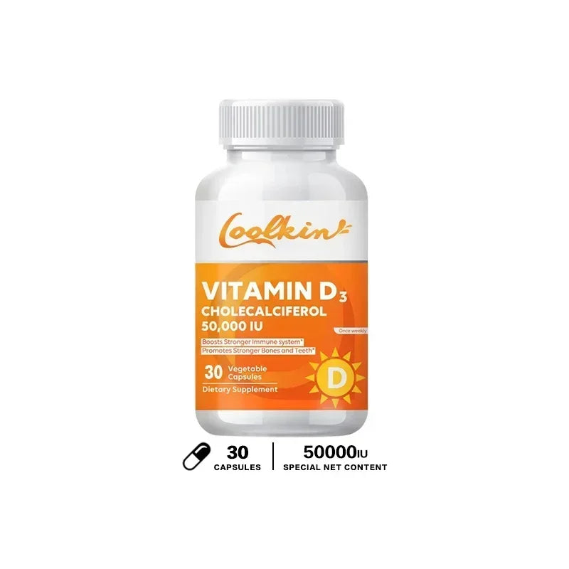 Vitamin D3 50000 IU - Immune Support, Promotes Muscle Health, Bones and Nervous System Health