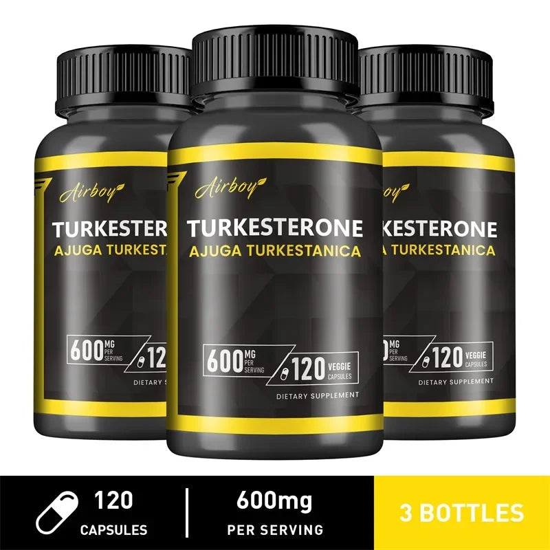 Turkesterone 600mg - Supports Muscle Mass, Strength, Performance and Recovery, and Improves Energy Levels & Endurance