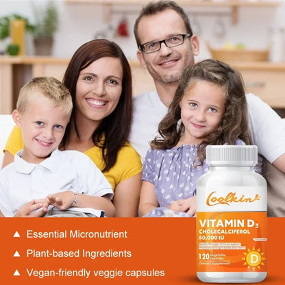 Vitamin D3 50000 IU - Immune Support, Promotes Muscle Health, Bones and Nervous System Health