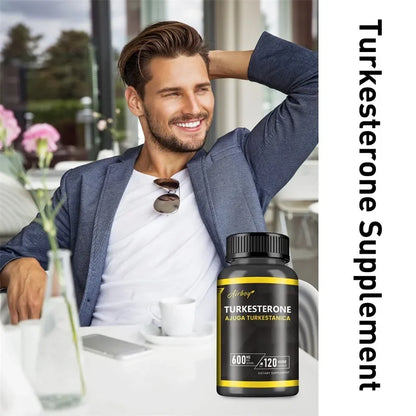 Turkesterone 600mg - Supports Muscle Mass, Strength, Performance and Recovery, and Improves Energy Levels & Endurance