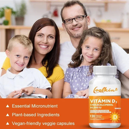 Vitamin D3 50000 IU - Immune Support, Promotes Muscle Health, Bones and Nervous System Health