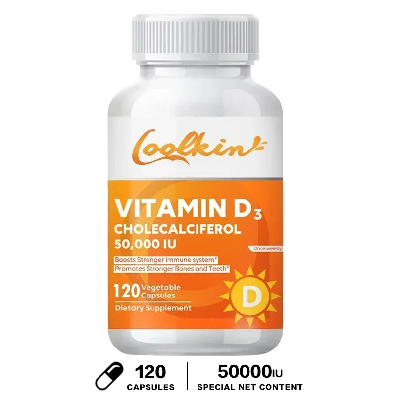 Vitamin D3 50000 IU - Immune Support, Promotes Muscle Health, Bones and Nervous System Health