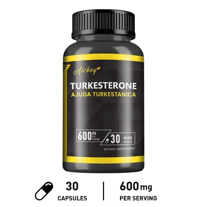 Turkesterone 600mg - Supports Muscle Mass, Strength, Performance and Recovery, and Improves Energy Levels & Endurance