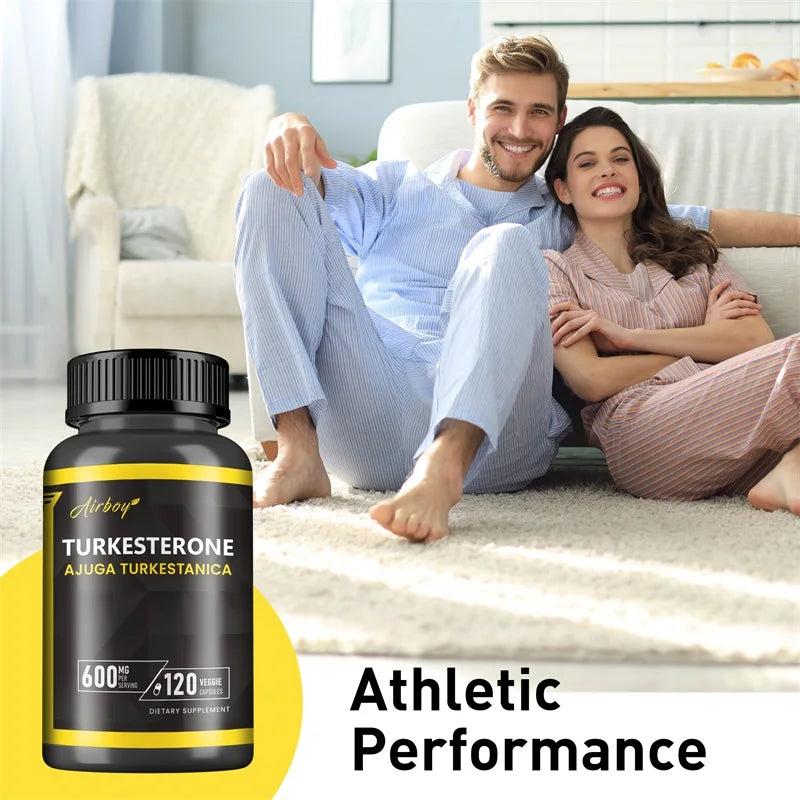 Turkesterone 600mg - Supports Muscle Mass, Strength, Performance and Recovery, and Improves Energy Levels & Endurance