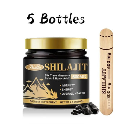 Shilajit Resin Original Pure 100% Himalaya Beauty Health Supplement Non-GMO Brain Memory Cognitive Energy Level Hormonal Balance